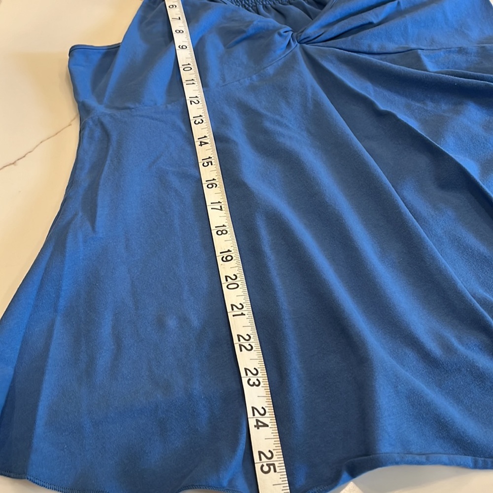 Michael Kors Royal Blue Sleeveless Top. Size L. Elastic on top and back. - Picture 9 of 14